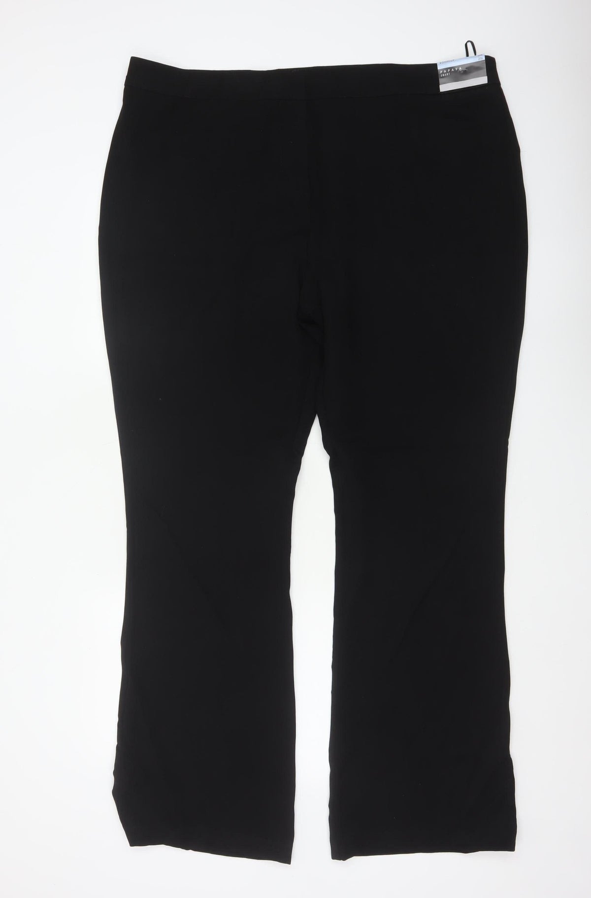 Papaya Women Black Size 20 Long Smart Straight Dress Trousers