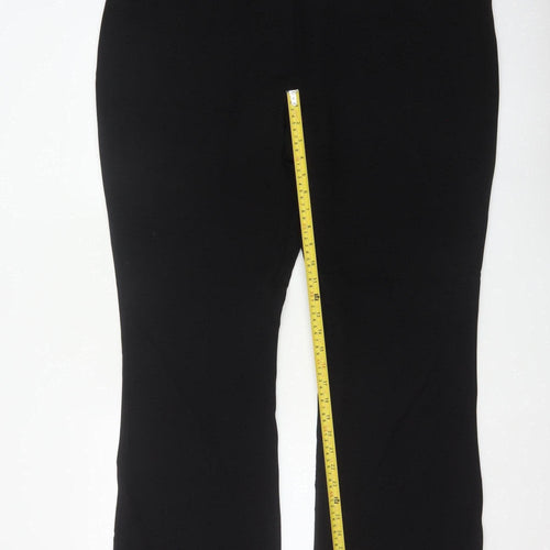 Papaya Women Black Size 20 Long Smart Straight Dress Trousers