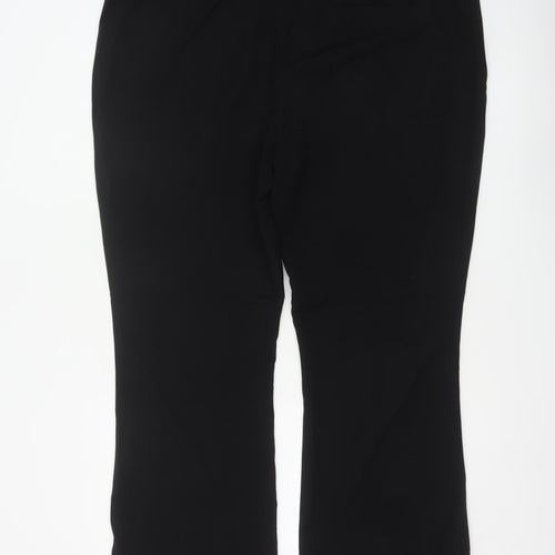 Papaya Women Black Size 20 Long Smart Straight Dress Trousers
