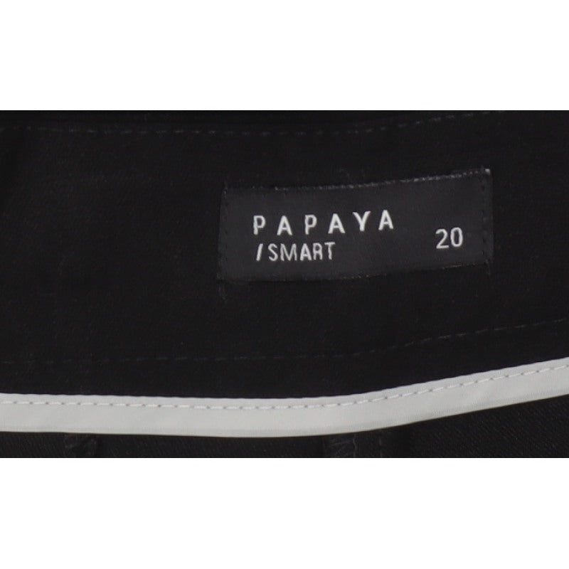 Papaya Women Black Size 20 Long Smart Straight Dress Trousers