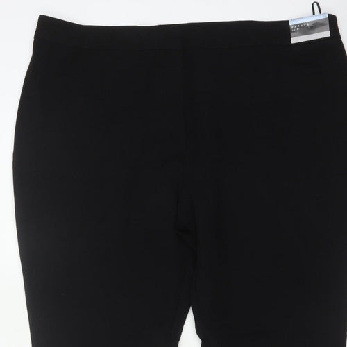 Papaya Women Black Size 20 Long Smart Straight Dress Trousers