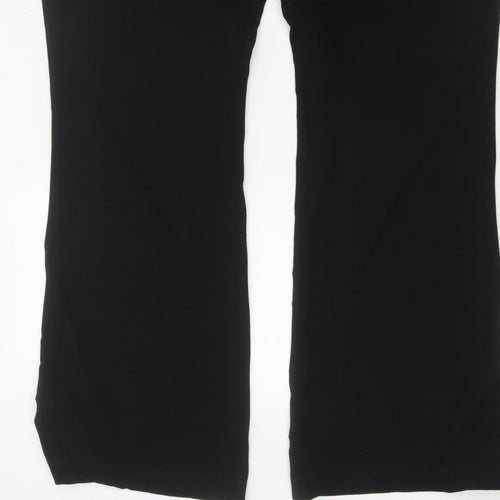 Papaya Women Black Size 20 Long Smart Straight Dress Trousers