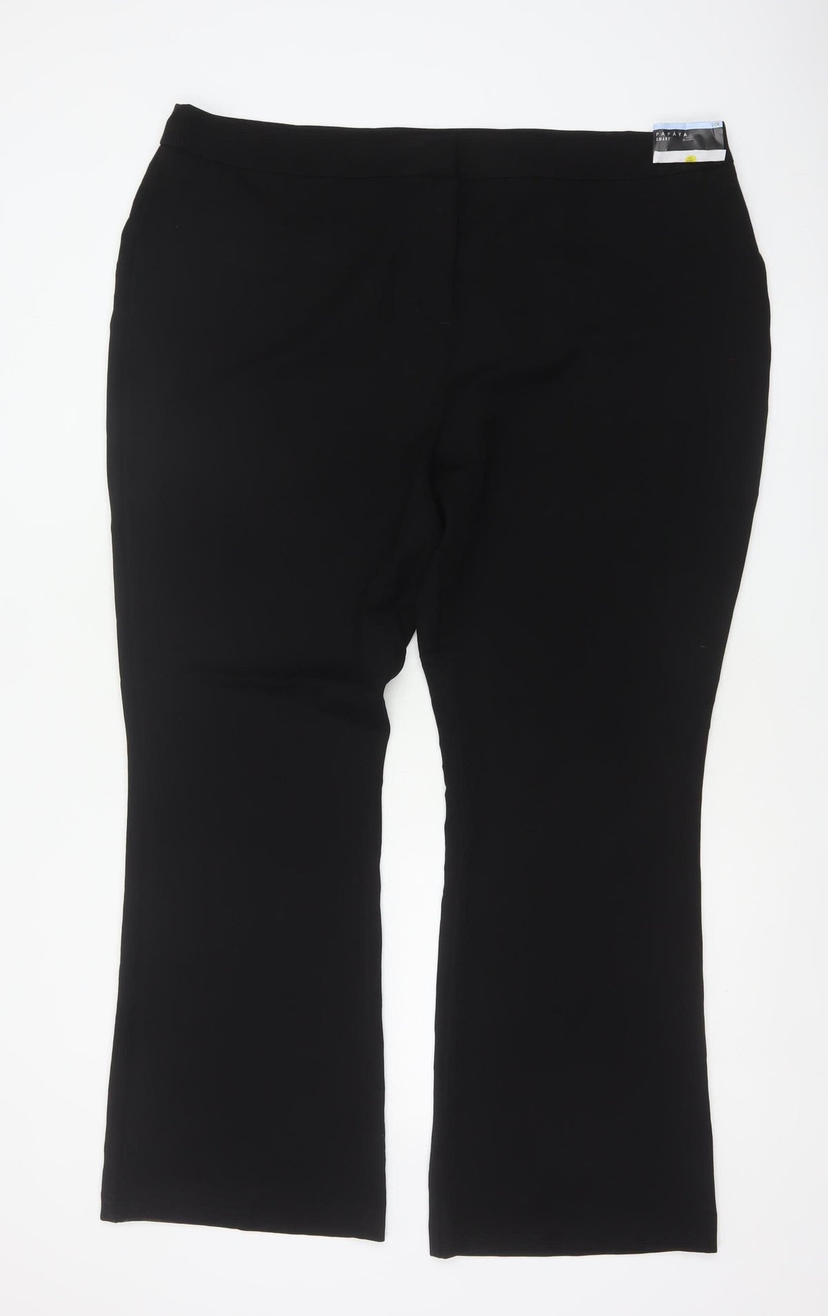 Papaya Women’s Black Size 20 Smart Flared Stretch Work Trousers