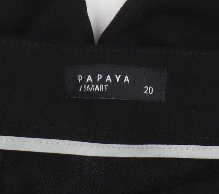 Papaya Women’s Black Size 20 Smart Flared Stretch Work Trousers