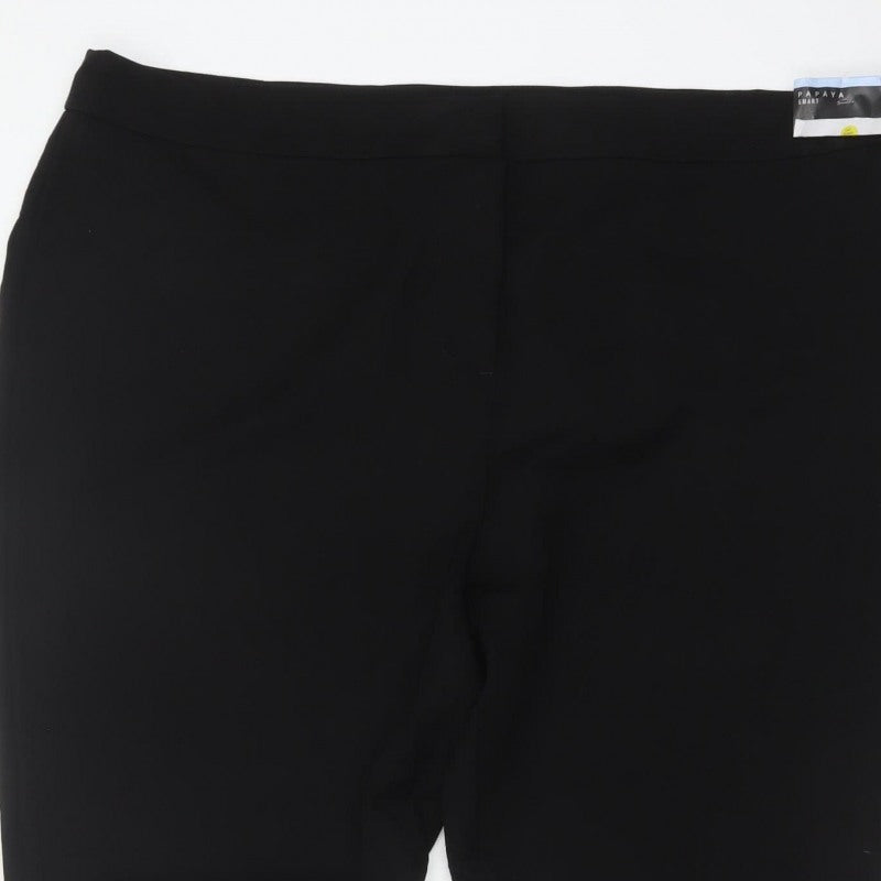 Papaya Women’s Black Size 20 Smart Flared Stretch Work Trousers