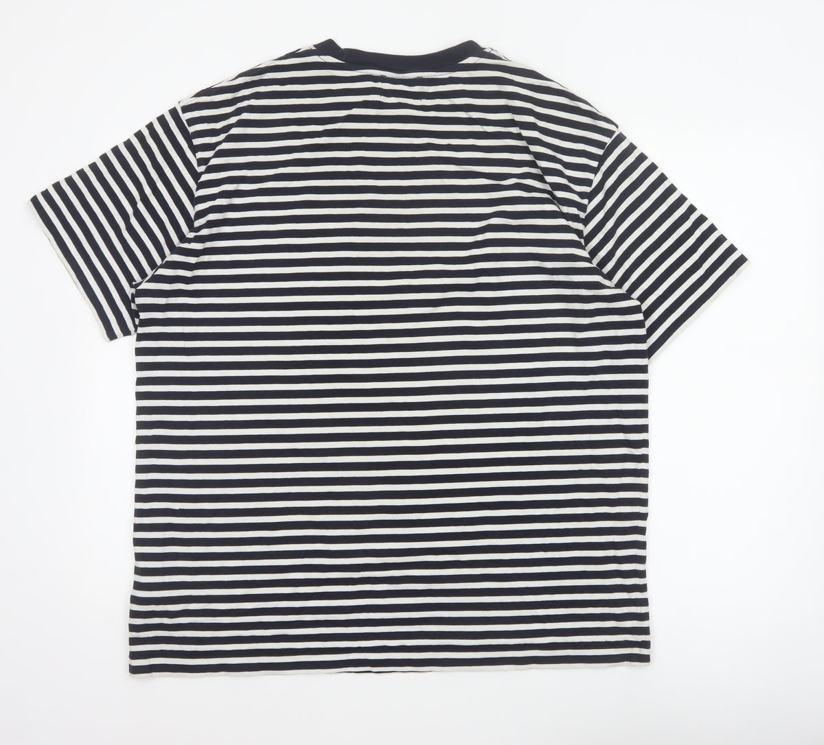 COS Men Black White Striped Oversized Cotton T-Shirt XL