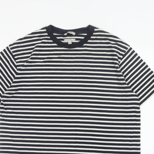 COS Men Black White Striped Oversized Cotton T-Shirt XL