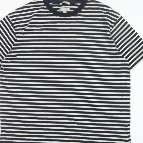 COS Men Black White Striped Oversized Cotton T-Shirt XL