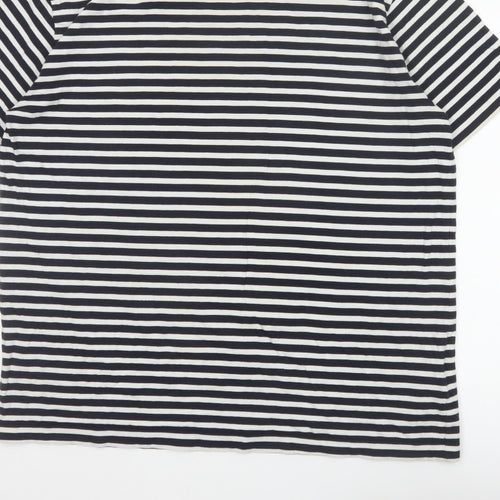 COS Men Black White Striped Oversized Cotton T-Shirt XL
