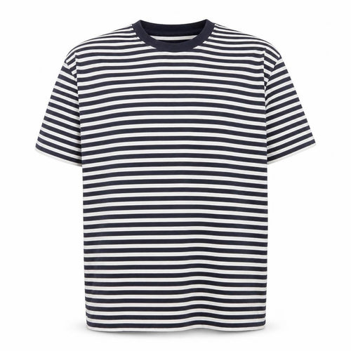 COS Men Black White Striped Oversized Cotton T-Shirt XL