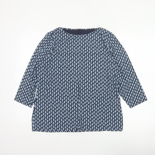Marks & Spencer Women Blue Paisley 3/4 Sleeve Blouse UK 20