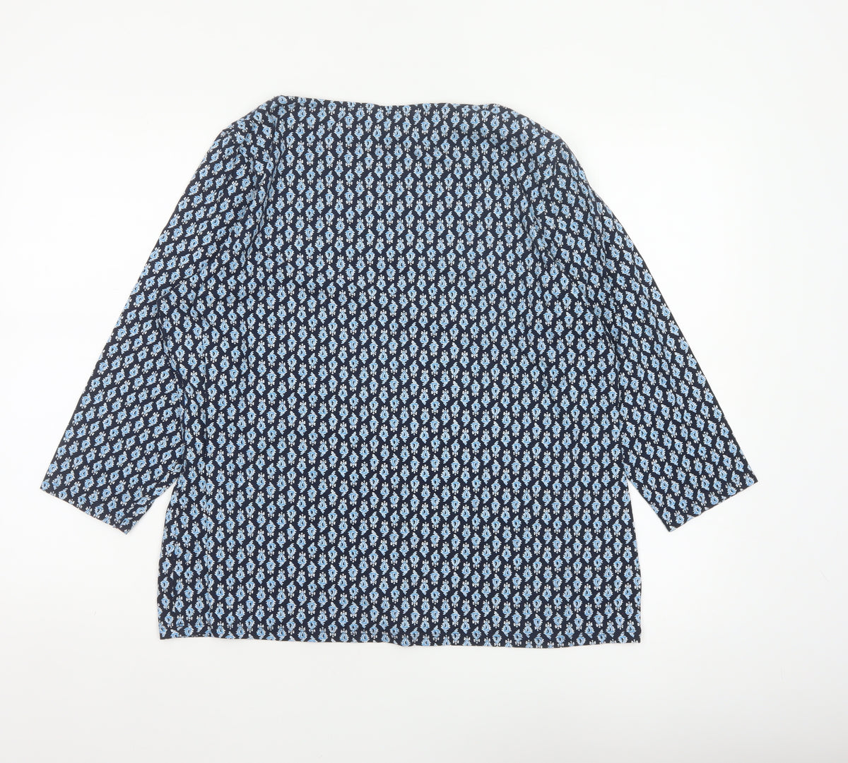 Marks & Spencer Women Blue Paisley 3/4 Sleeve Blouse UK 20