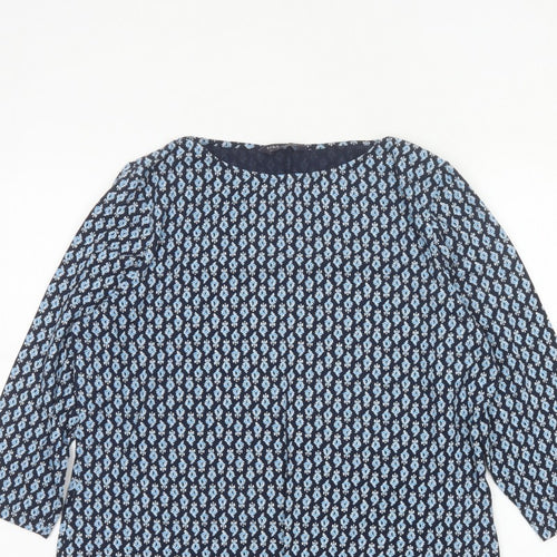 Marks & Spencer Women Blue Paisley 3/4 Sleeve Blouse UK 20