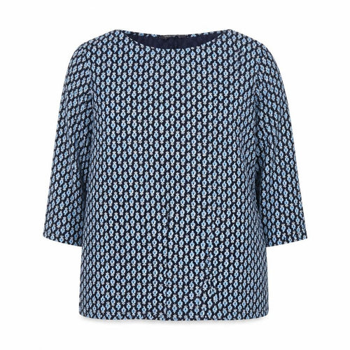 Marks & Spencer Women Blue Paisley 3/4 Sleeve Blouse UK 20