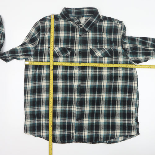 Mountain Warehouse Men Multicoloured 2XL Plaid Flannel Button-Up Shirt