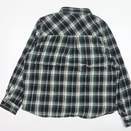 Mountain Warehouse Men Multicoloured 2XL Plaid Flannel Button-Up Shirt