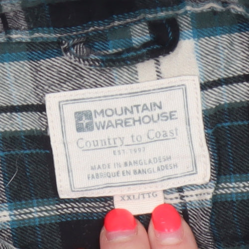 Mountain Warehouse Men Multicoloured 2XL Plaid Flannel Button-Up Shirt