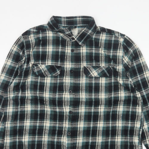 Mountain Warehouse Men Multicoloured 2XL Plaid Flannel Button-Up Shirt
