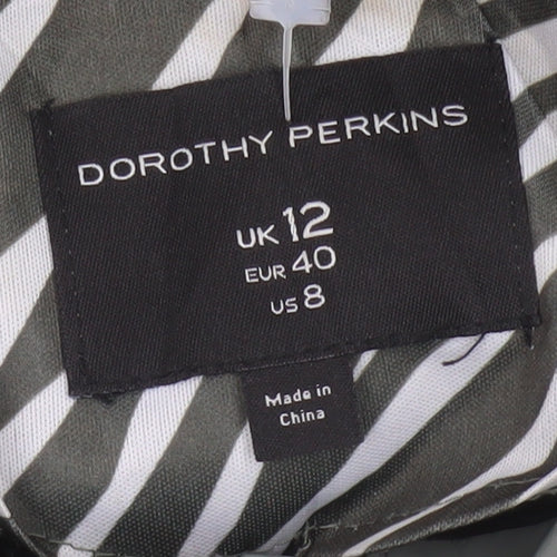 Dorothy Perkins Women’s Green UK 12 Hooded Waterproof Rain Coat