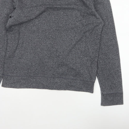 Burton Menswear Men Grey M Striped Panel Crew Neck Pullover Sweatshirt