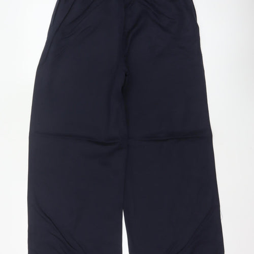 M&S Women’s Navy Blue UK 10 Long Paperbag Wide Leg Lyocell Trousers