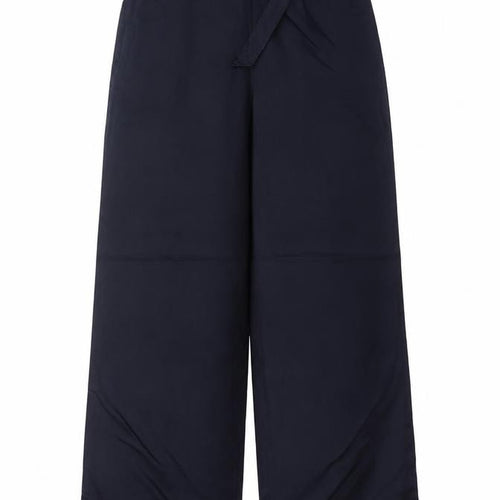 M&S Women’s Navy Blue UK 10 Long Paperbag Wide Leg Lyocell Trousers