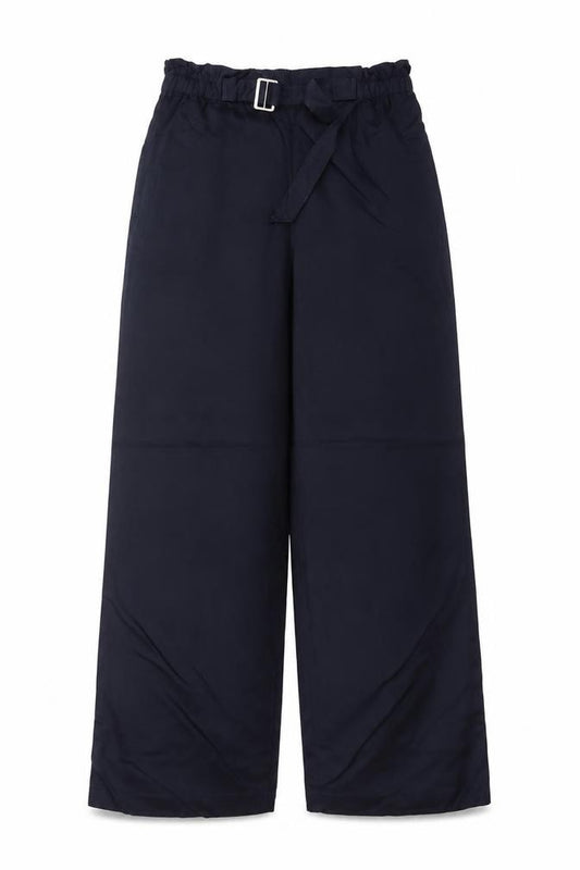 M&S Women’s Navy Blue UK 10 Long Paperbag Wide Leg Lyocell Trousers