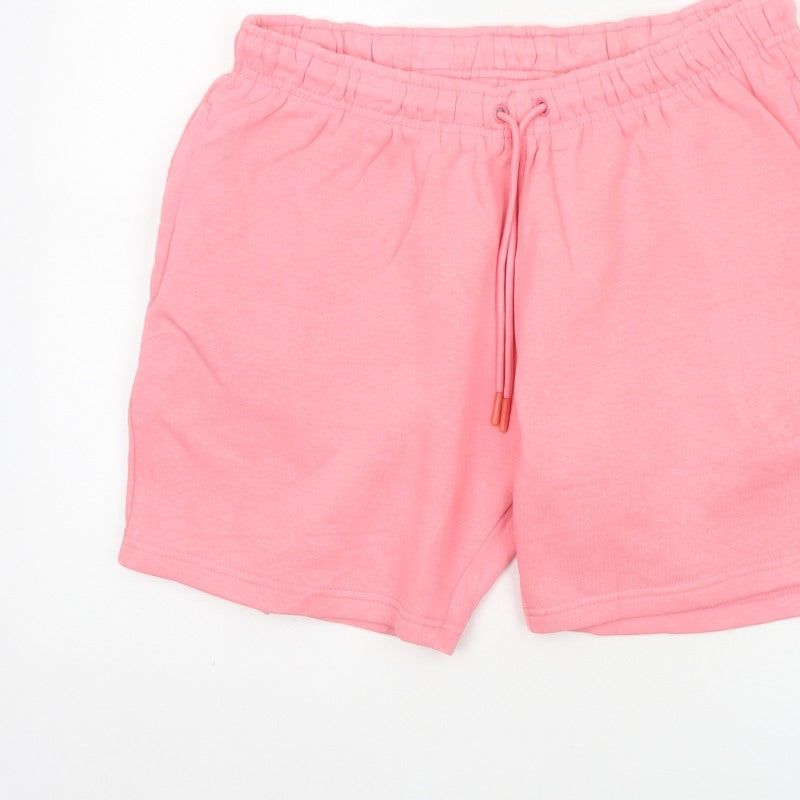 Light & Shade Women’s Pink L Sweat Shorts Drawstring Cotton Blend