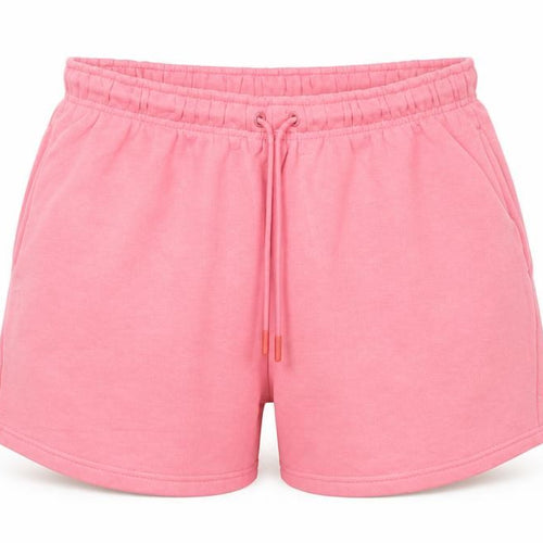 Light & Shade Women’s Pink L Sweat Shorts Drawstring Cotton Blend