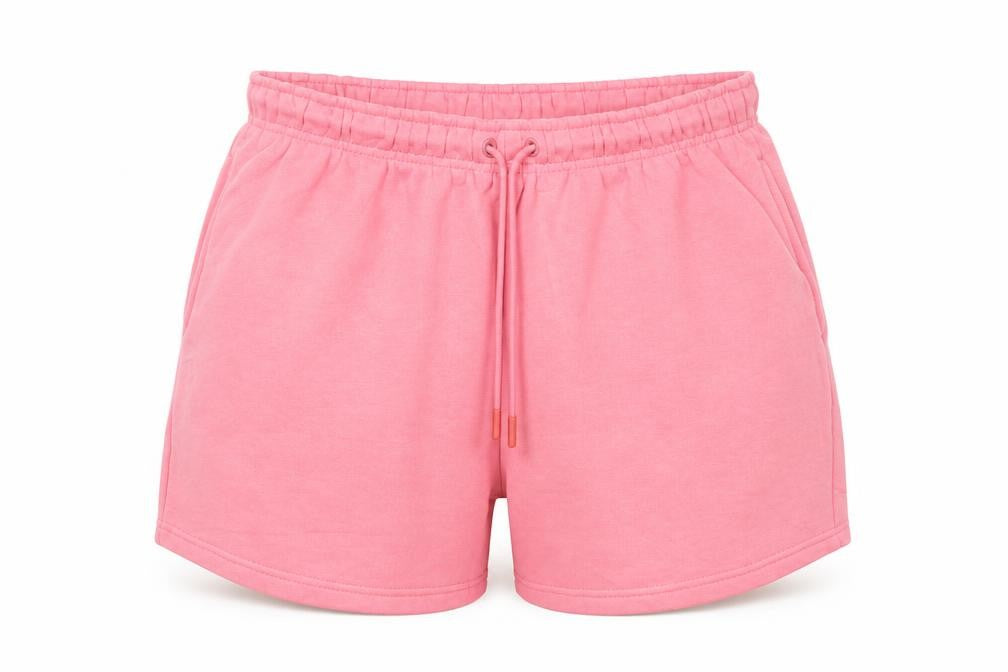 Light & Shade Women’s Pink L Sweat Shorts Drawstring Cotton Blend