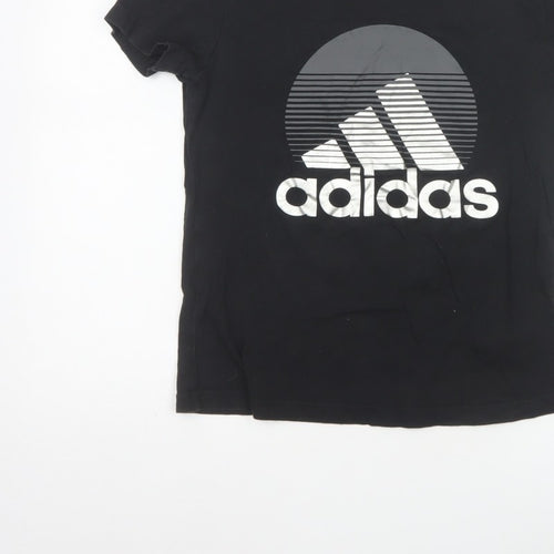 Adidas Women’s Black S UK 8-10 Slim Fit Logo T-Shirt