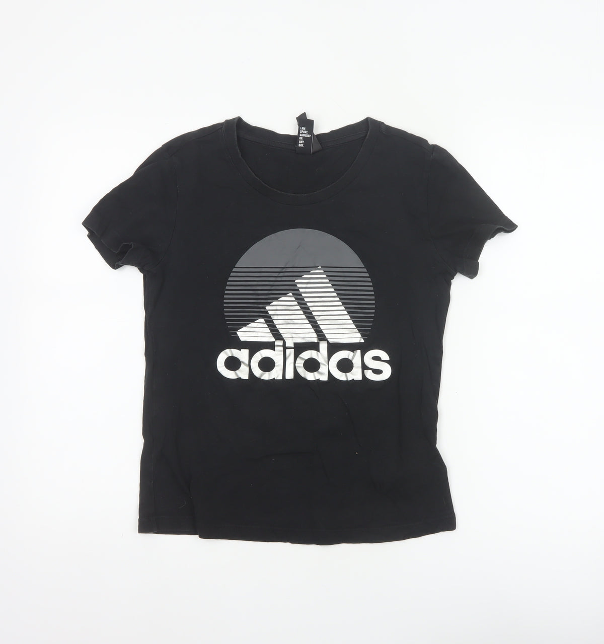 Adidas Women’s Black S UK 8-10 Slim Fit Logo T-Shirt