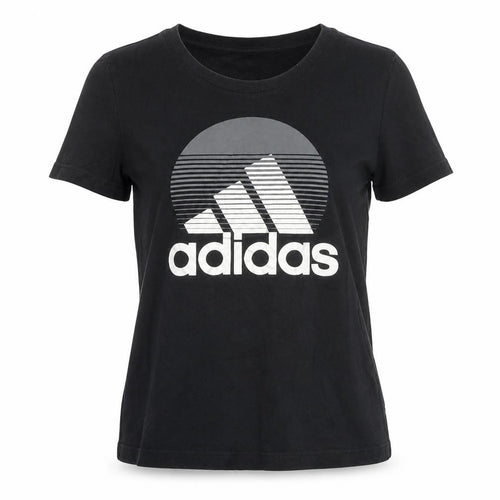 Adidas Women’s Black S UK 8-10 Slim Fit Logo T-Shirt