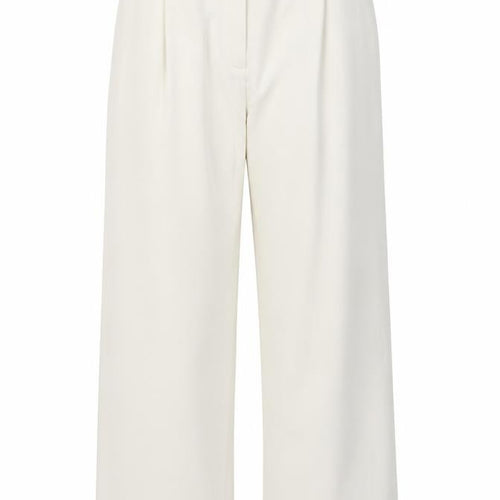 Zara Women Ivory XL High Rise Wide Leg Tailored Trousers