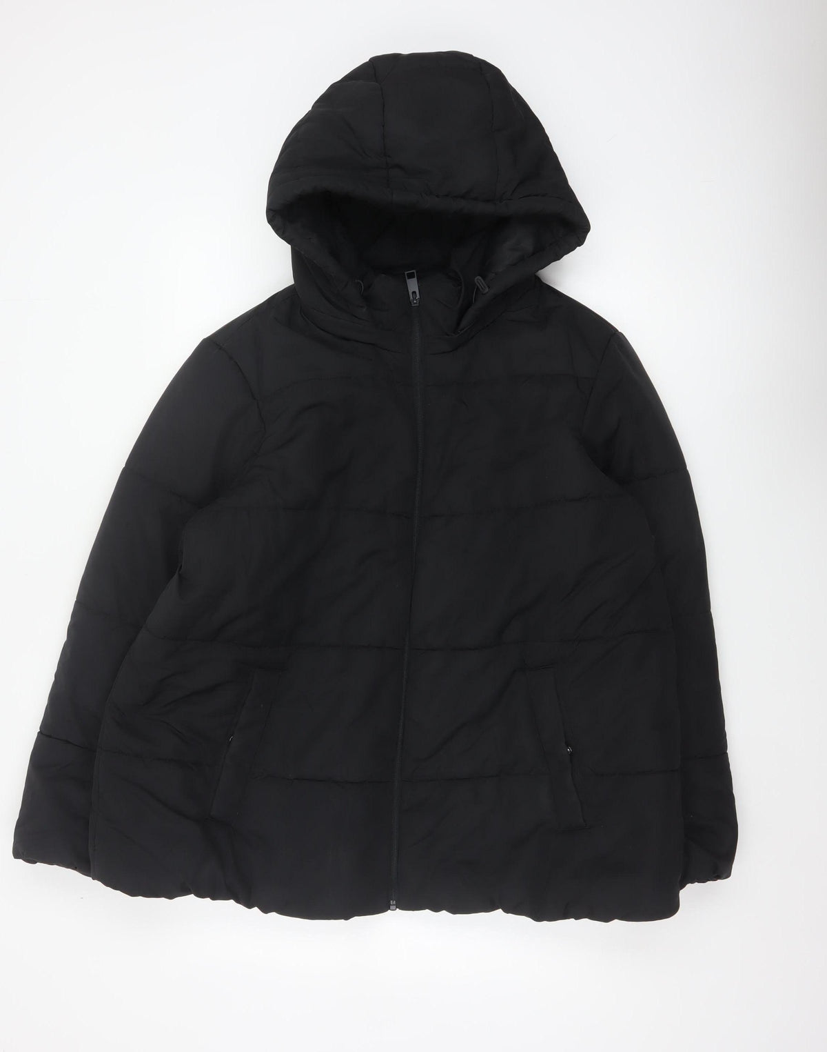 M&S Women’s Black Size 22 Hooded Shower Resistant Puffer Jacket