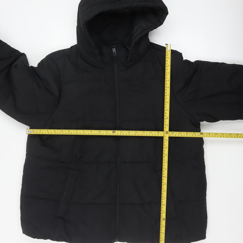 M&S Women’s Black Size 22 Hooded Shower Resistant Puffer Jacket