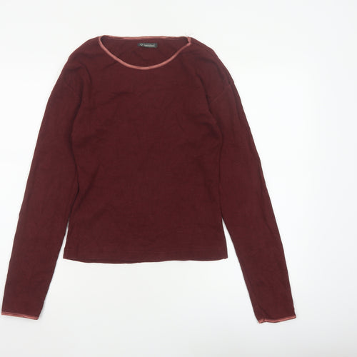 Hawkshead Women’s Brown M Ribbed Long Sleeve Basic Jersey T-Shirt