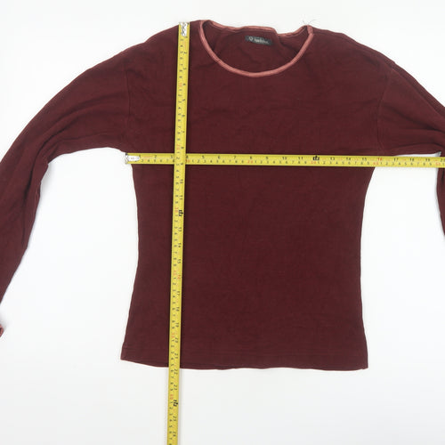 Hawkshead Women’s Brown M Ribbed Long Sleeve Basic Jersey T-Shirt
