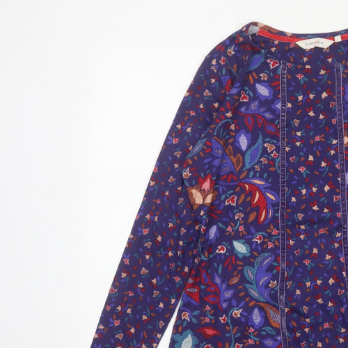 Country Rose Women’s Blue Floral Long Sleeve Blouse Size S