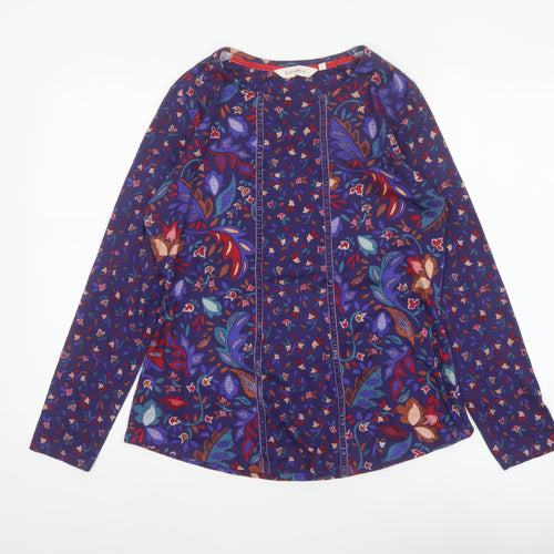 Country Rose Women’s Blue Floral Long Sleeve Blouse Size S