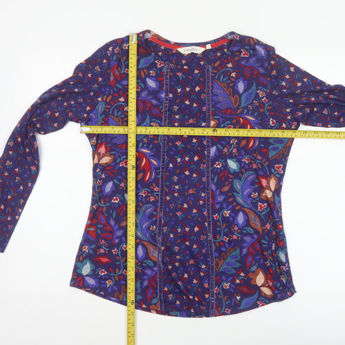 Country Rose Women’s Blue Floral Long Sleeve Blouse Size S