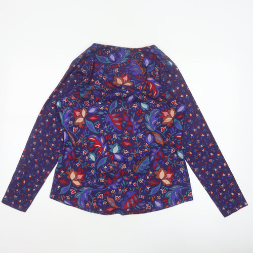 Country Rose Women’s Blue Floral Long Sleeve Blouse Size S