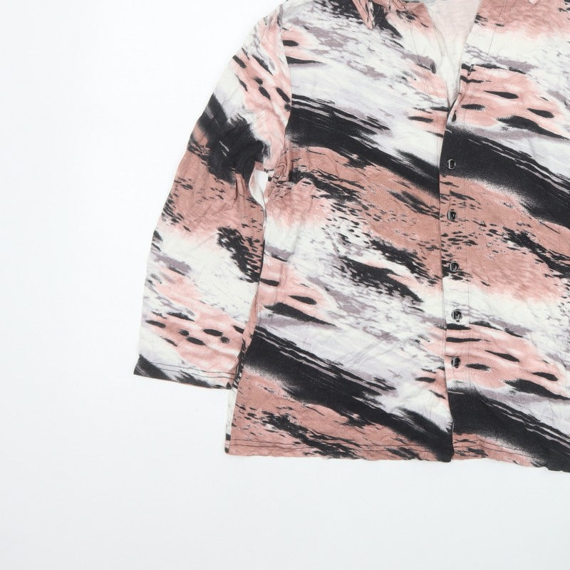 Additional view of Anna Rose Women’s Multicoloured M Abstract Print Collared Button-Up Blouse