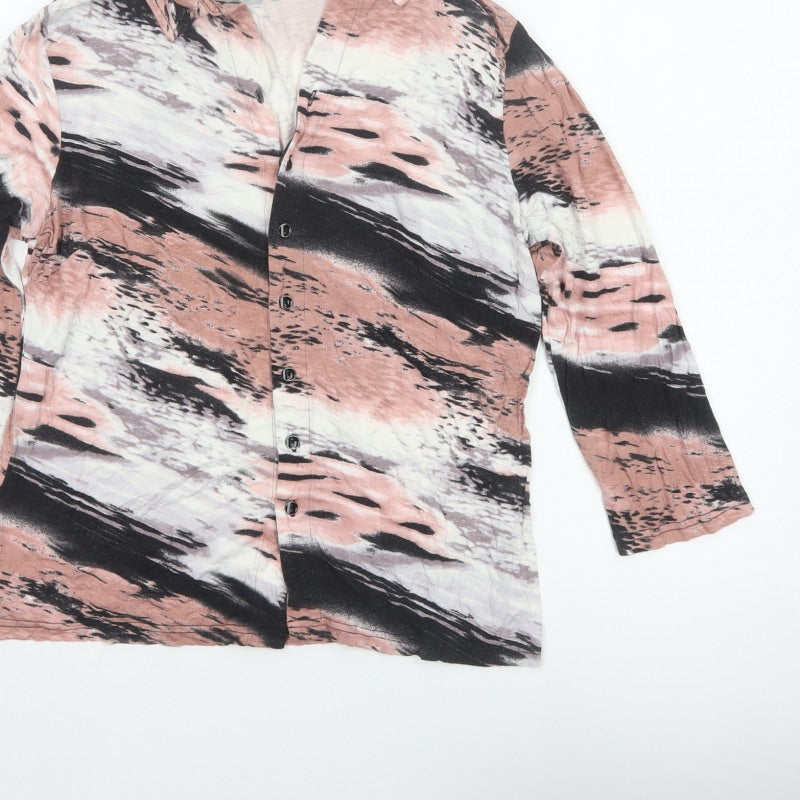 Additional view of Anna Rose Women’s Multicoloured M Abstract Print Collared Button-Up Blouse