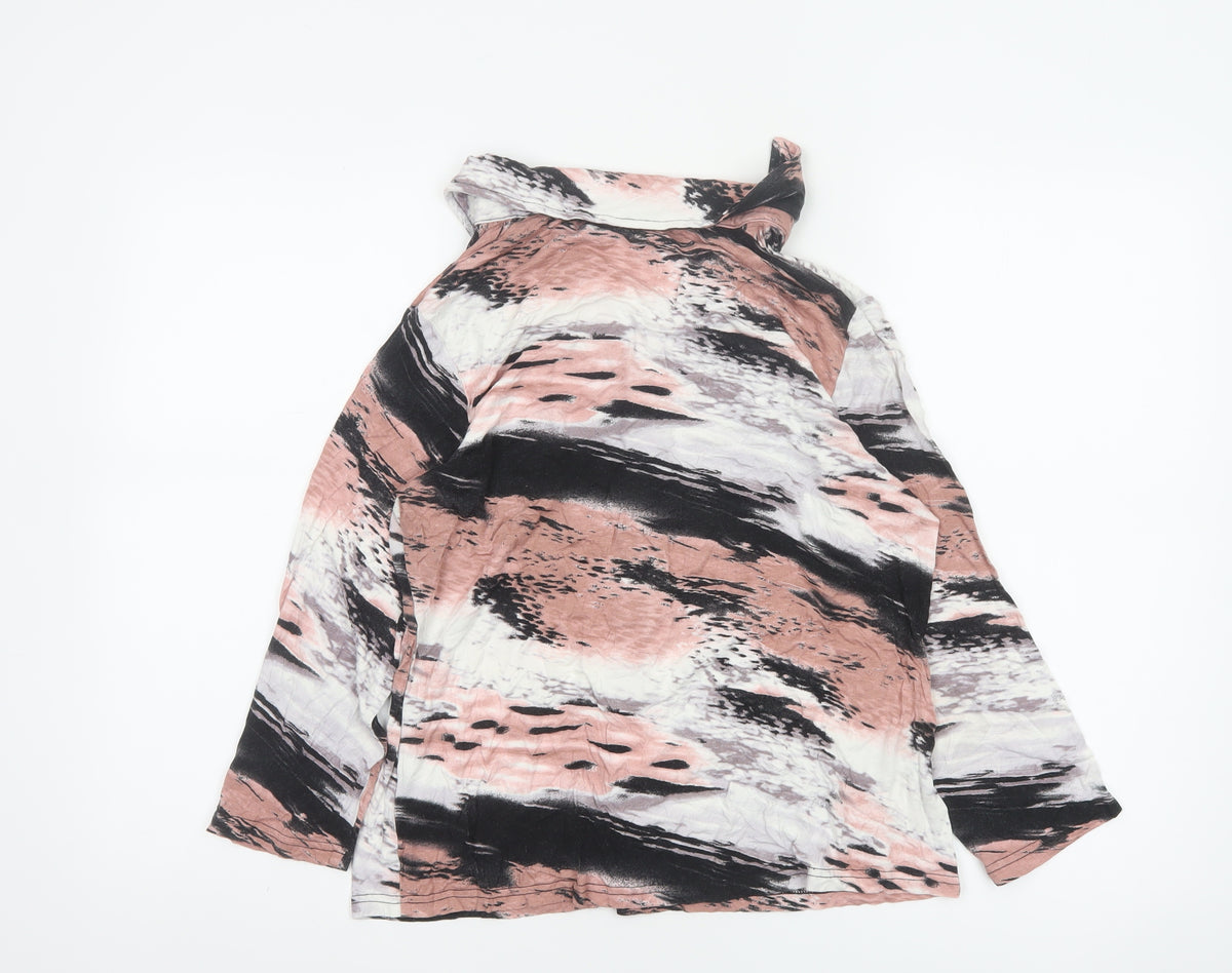 Brand and care label for Anna Rose Women’s Multicoloured M Abstract Print Collared Button-Up Blouse
