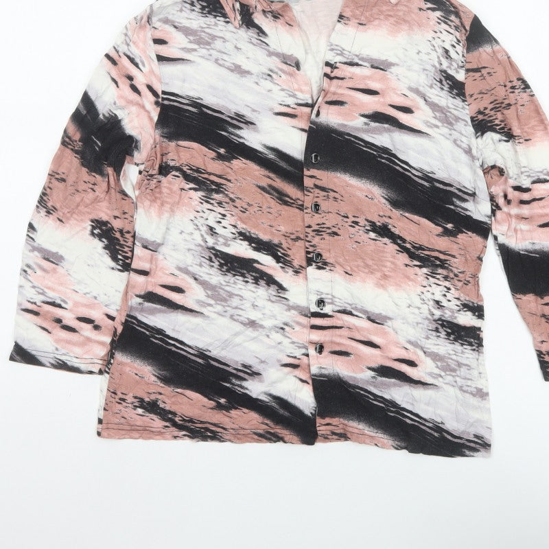 Additional view of Anna Rose Women’s Multicoloured M Abstract Print Collared Button-Up Blouse
