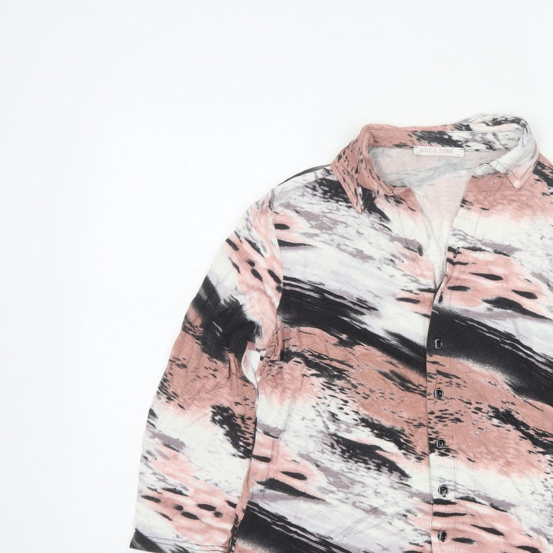 Additional view of Anna Rose Women’s Multicoloured M Abstract Print Collared Button-Up Blouse