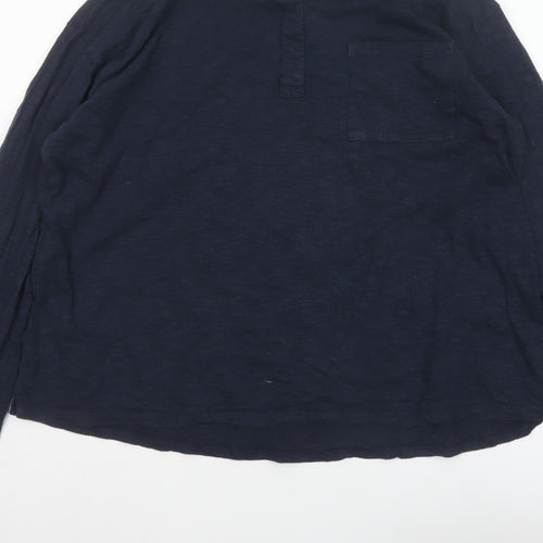 Fat Face Women Blue UK 14 Collared Long Sleeve Roll Tab Shirt