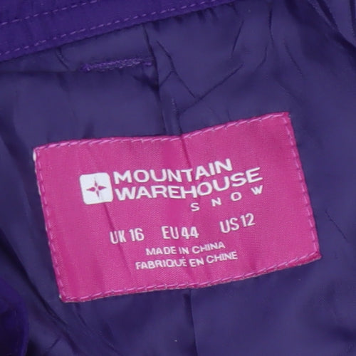 Mountain Warehouse Women’s Purple UK 16 Moon Ski Snow Pants