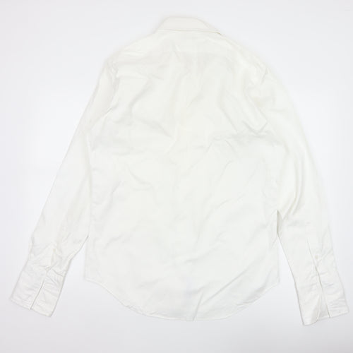 Van Heusen Men’s Ivory Fitted 16 Point Collar French Cuff Dress Shirt